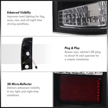 Load image into Gallery viewer, Ford F150 1997-2003 / F250 Light Duty 1997-1999 / F250 F350 F450 F550 Super Duty 1999-2007 LED Tail Lights Black Housing Clear Len (Styleside Models Only)
