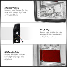 Load image into Gallery viewer, Ford F150 1997-2003 / F250 Light Duty 1997-1999 / F250 F350 F450 F550 Super Duty 1999-2007 LED Tail Lights Chrome Housing Clear Len (Styleside Models Only)