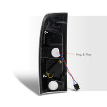 Load image into Gallery viewer, Ford F150 1997-2003 / F250 Light Duty 1997-1999 / F250 F350 F450 F550 Super Duty 1999-2007 LED Tail Lights Chrome Housing Clear Len (Styleside Models Only)