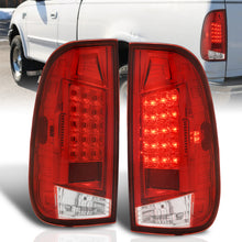 Load image into Gallery viewer, Ford F150 1997-2003 / F250 Light Duty 1997-1999 / F250 F350 F450 F550 Super Duty 1999-2007 LED Tail Lights Chrome Housing Red Len (Styleside Models Only)
