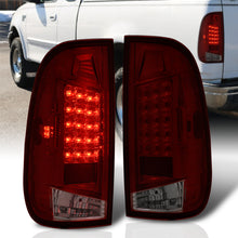 Load image into Gallery viewer, Ford F150 1997-2003 / F250 Light Duty 1997-1999 / F250 F350 F450 F550 Super Duty 1999-2007 LED Tail Lights Chrome Housing Red Smoke Len (Styleside Models Only)