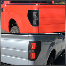 Load image into Gallery viewer, Ford F150 Styleside 2009-2014 LED Bar Tail Lights Black Housing Clear Len White Tube