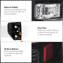 Load image into Gallery viewer, Ford F150 Styleside 2009-2014 LED Bar Tail Lights Black Housing Clear Len White Tube