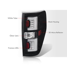 Load image into Gallery viewer, Ford F150 Styleside 2009-2014 LED Bar Tail Lights Black Housing Clear Len White Tube