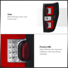Load image into Gallery viewer, Ford F150 Styleside 2009-2014 LED Bar Tail Lights Black Housing Clear Len Red Tube