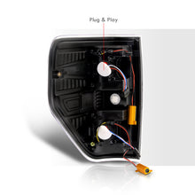Load image into Gallery viewer, Ford F150 Styleside 2009-2014 LED Bar Tail Lights Black Housing Clear Len Red Tube