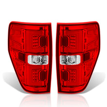 Load image into Gallery viewer, Ford F150 Styleside 2009-2014 LED Bar Tail Lights Chrome Housing Red Len White Tube