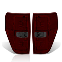 Load image into Gallery viewer, Ford F150 Styleside 2009-2014 LED Bar Tail Lights Chrome Housing Red Smoke Len White Tube