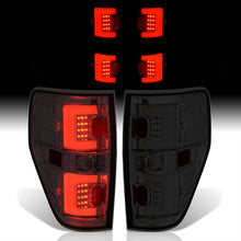 Load image into Gallery viewer, Ford F150 Styleside 2009-2014 LED Bar Tail Lights Chrome Housing Smoke Len White Tube