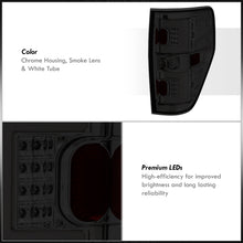 Load image into Gallery viewer, Ford F150 Styleside 2009-2014 LED Bar Tail Lights Chrome Housing Smoke Len White Tube