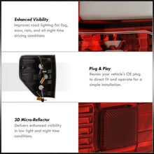 Load image into Gallery viewer, Ford F150 Styleside 2009-2014 LED Bar Tail Lights Red Housing Clear Len White Tube