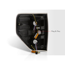 Load image into Gallery viewer, Ford F150 Styleside 2009-2014 LED Bar Tail Lights Red Housing Clear Len White Tube
