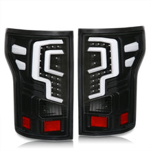 Load image into Gallery viewer, Ford F150 2018-2020 LED Bar Tail Lights Black Housing Clear Len (Excluding OEM LED Models)