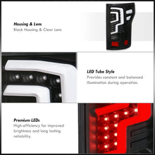 Load image into Gallery viewer, Ford F150 2018-2020 LED Bar Tail Lights Black Housing Clear Len (Excluding OEM LED Models)