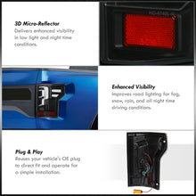 Load image into Gallery viewer, Ford F150 2018-2020 LED Bar Tail Lights Black Housing Clear Len (Excluding OEM LED Models)