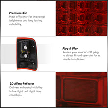 Load image into Gallery viewer, Ford F150 Styleside 2004-2008 LED Tail Lights Chrome Housing Red Len