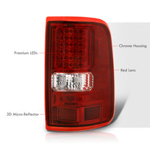 Load image into Gallery viewer, Ford F150 Styleside 2004-2008 LED Tail Lights Chrome Housing Red Len