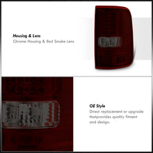 Load image into Gallery viewer, Ford F150 Styleside 2004-2008 LED Tail Lights Chrome Housing Red Smoke Len