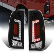 Load image into Gallery viewer, Ford F150 1997-2003 / F250 Light Duty 1997-1999 / F250 F350 F450 F550 Super Duty 1999-2007 LED Tail Lights Black Housing Clear Len (Styleside Models Only)
