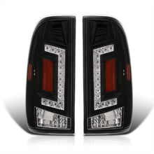 Load image into Gallery viewer, Ford F150 1997-2003 / F250 Light Duty 1997-1999 / F250 F350 F450 F550 Super Duty 1999-2007 LED Tail Lights Black Housing Clear Len (Styleside Models Only)