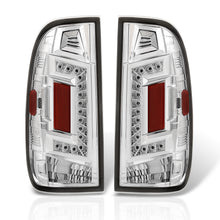Load image into Gallery viewer, Ford F150 1997-2003 / F250 Light Duty 1997-1999 / F250 F350 F450 F550 Super Duty 1999-2007 LED Tail Lights Chrome Housing Clear Len (Styleside Models Only)