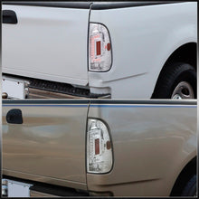 Load image into Gallery viewer, Ford F150 1997-2003 / F250 Light Duty 1997-1999 / F250 F350 F450 F550 Super Duty 1999-2007 LED Tail Lights Chrome Housing Clear Len (Styleside Models Only)