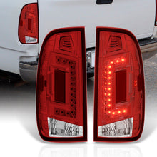 Load image into Gallery viewer, Ford F150 1997-2003 / F250 Light Duty 1997-1999 / F250 F350 F450 F550 Super Duty 1999-2007 LED Tail Lights Chrome Housing Red Len (Styleside Models Only)