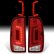 Load image into Gallery viewer, Ford F150 1997-2003 / F250 Light Duty 1997-1999 / F250 F350 F450 F550 Super Duty 1999-2007 LED Tail Lights Chrome Housing Red Len (Styleside Models Only)