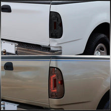 Load image into Gallery viewer, Ford F150 1997-2003 / F250 Light Duty 1997-1999 / F250 F350 F450 F550 Super Duty 1999-2007 LED Tail Lights Chrome Housing Smoke Len (Styleside Models Only)