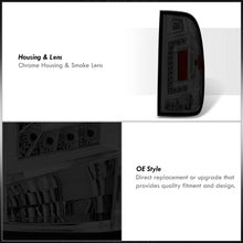 Load image into Gallery viewer, Ford F150 1997-2003 / F250 Light Duty 1997-1999 / F250 F350 F450 F550 Super Duty 1999-2007 LED Tail Lights Chrome Housing Smoke Len (Styleside Models Only)
