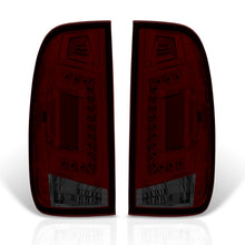 Load image into Gallery viewer, Ford F150 1997-2003 / F250 Light Duty 1997-1999 / F250 F350 F450 F550 Super Duty 1999-2007 LED Tail Lights Chrome Housing Red Smoke Len (Styleside Models Only)
