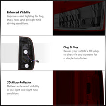 Load image into Gallery viewer, Ford F150 1997-2003 / F250 Light Duty 1997-1999 / F250 F350 F450 F550 Super Duty 1999-2007 LED Tail Lights Chrome Housing Red Smoke Len (Styleside Models Only)