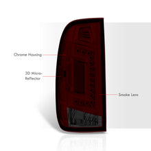 Load image into Gallery viewer, Ford F150 1997-2003 / F250 Light Duty 1997-1999 / F250 F350 F450 F550 Super Duty 1999-2007 LED Tail Lights Chrome Housing Red Smoke Len (Styleside Models Only)