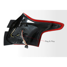 Load image into Gallery viewer, Ford Focus Hatchback 2012-2014 LED Bar Tail Lights Chrome Housing Red Len White Tube