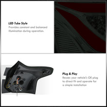 Load image into Gallery viewer, Ford Focus Hatchback 2012-2014 LED Bar Tail Lights Chrome Housing Smoke Len Red Tube