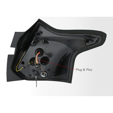 Load image into Gallery viewer, Ford Focus Hatchback 2012-2014 LED Bar Tail Lights Chrome Housing Smoke Len Red Tube
