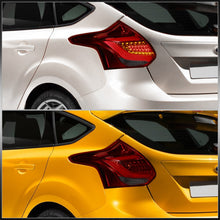 Load image into Gallery viewer, Ford Focus Hatchback 2012-2014 LED Bar Tail Lights Chrome Housing Red Smoke Len White Tube