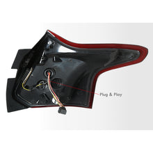 Load image into Gallery viewer, Ford Focus Hatchback 2012-2014 LED Bar Tail Lights Chrome Housing Red Smoke Len White Tube