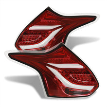 Load image into Gallery viewer, Ford Focus Hatchback 2012-2014 LED Bar Tail Lights Red Housing Clear Len White Tube