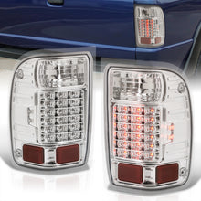 Load image into Gallery viewer, Ford Ranger 2001-2011 LED Tail Lights Chrome Housing Clear Len (Excluding STX Models)
