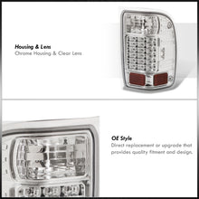 Load image into Gallery viewer, Ford Ranger 2001-2011 LED Tail Lights Chrome Housing Clear Len (Excluding STX Models)