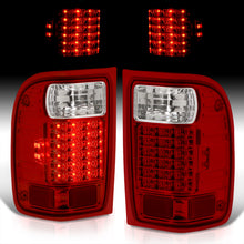 Load image into Gallery viewer, Ford Ranger 2001-2011 LED Tail Lights Chrome Housing Red Len (Excluding STX Models)