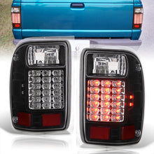Load image into Gallery viewer, Ford Ranger 1993-1999 LED Tail Lights Black Housing Clear Len