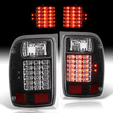 Load image into Gallery viewer, Ford Ranger 1993-1999 LED Tail Lights Black Housing Clear Len