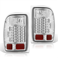 Load image into Gallery viewer, Ford Ranger 1993-1999 LED Tail Lights Chrome Housing Clear Len