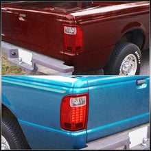 Load image into Gallery viewer, Ford Ranger 1993-1999 LED Tail Lights Chrome Housing Red Len