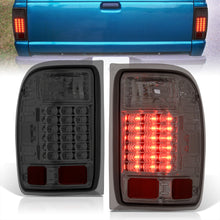 Load image into Gallery viewer, Ford Ranger 1993-1999 LED Tail Lights Chrome Housing Smoke Len