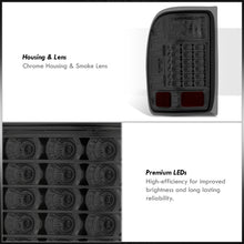 Load image into Gallery viewer, Ford Ranger 1993-1999 LED Tail Lights Chrome Housing Smoke Len