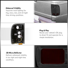 Load image into Gallery viewer, Ford Ranger 1993-1999 LED Tail Lights Chrome Housing Smoke Len