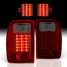 Load image into Gallery viewer, Ford Ranger 1993-1999 LED Tail Lights Chrome Housing Red Smoke Len